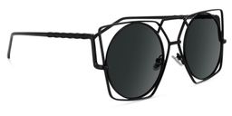 Evette Geometric Black Glasses2