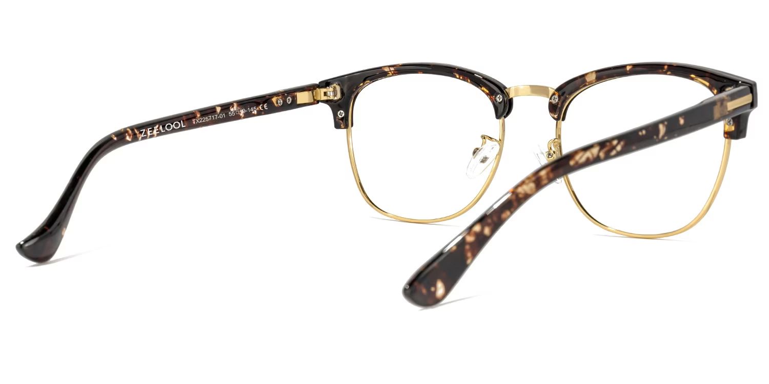 Lasha Browline Gold Glasses | Zeelool Glasses5