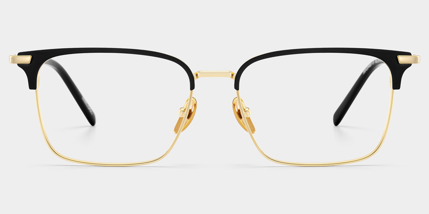 Maxwell Browline Black Glasses