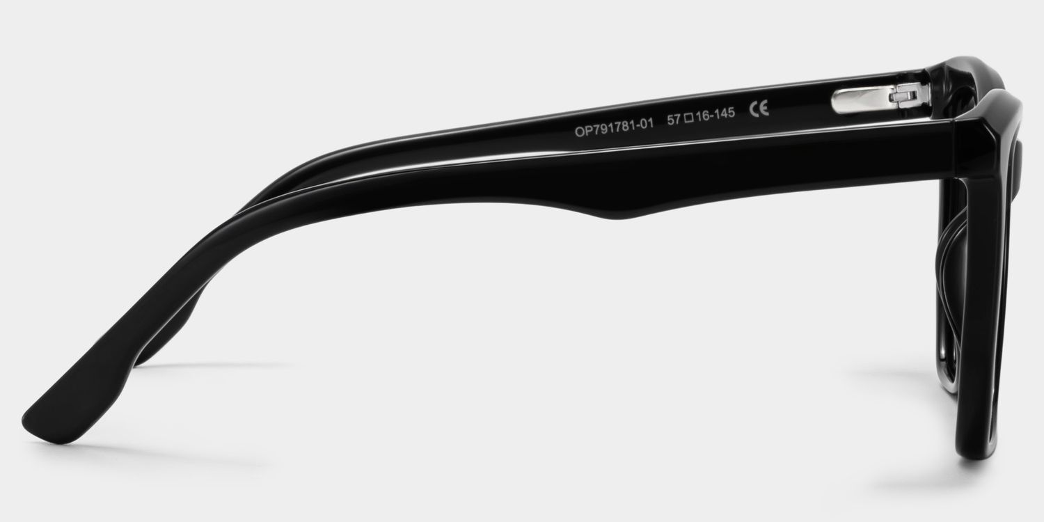 Libby Geometric Black Eyeglasses with Smooth Frames3