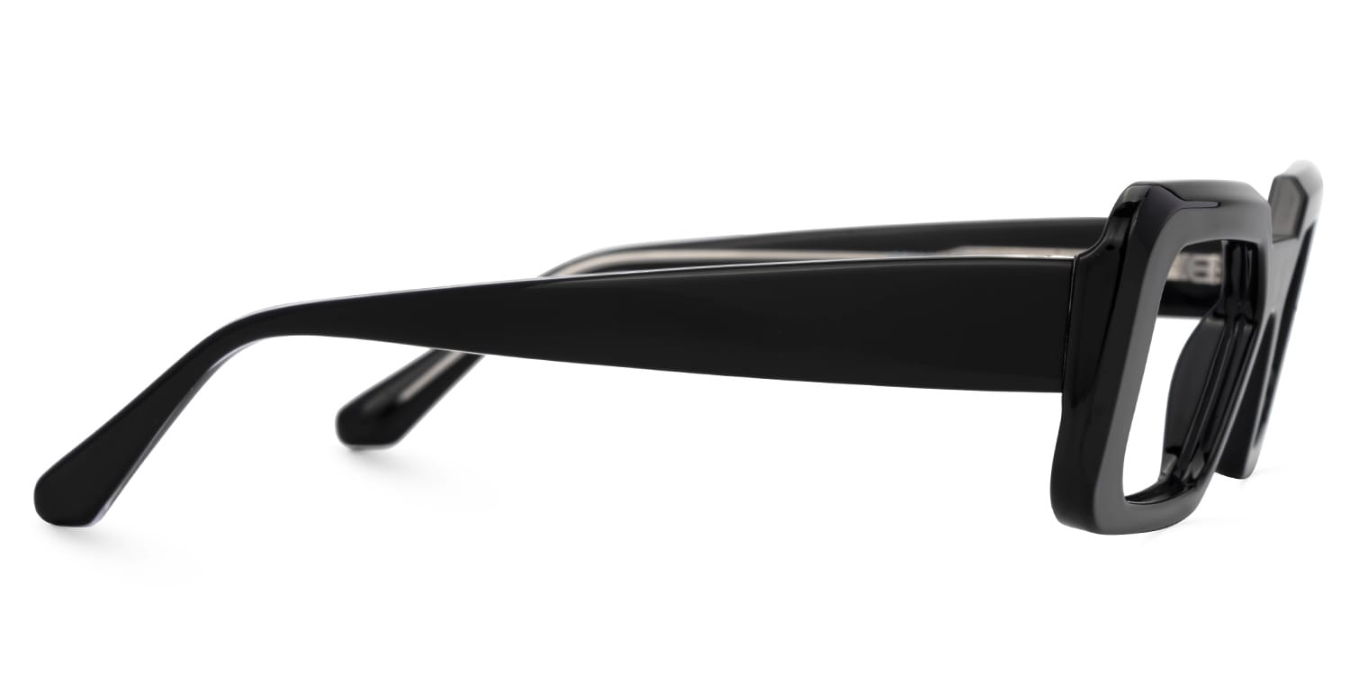Tasew Rectangle Black Glasses2