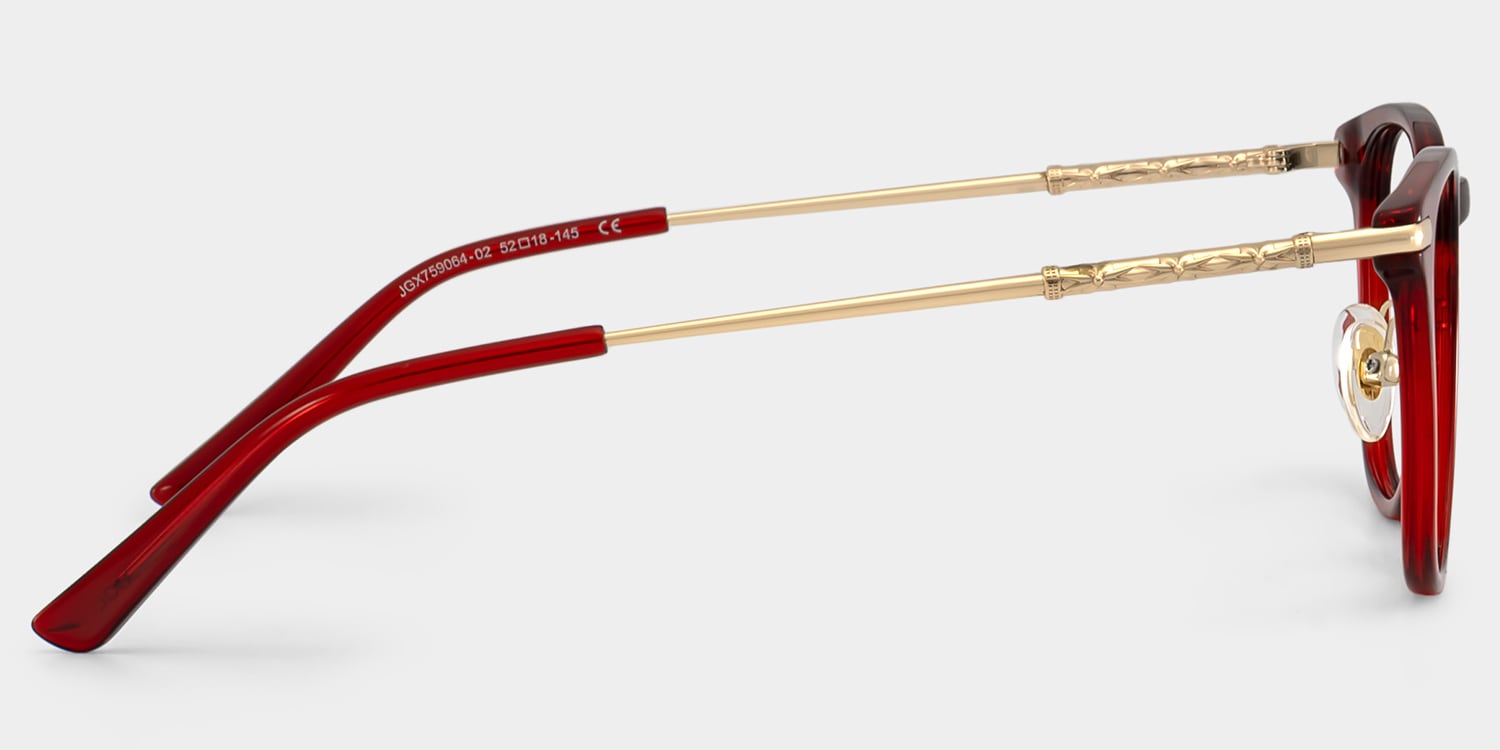 Laura Red Frame Glasses with Square Frame Online | ZEELOOL