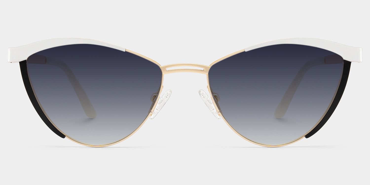 Sydney Cat Eye White Sunglasses | Zeelool Glasses0