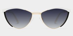 Sydney Cat Eye White Sunglasses0
