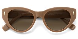 Azura Cat Eye Brown Polarized Sunglasses1
