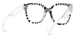 Reineke Zebra Print Square Glasses3