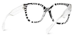 Reineke Square Zebra Print Glasses3