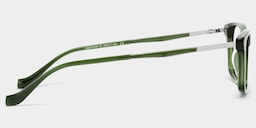 Cozy Rectangle Green Glasses7