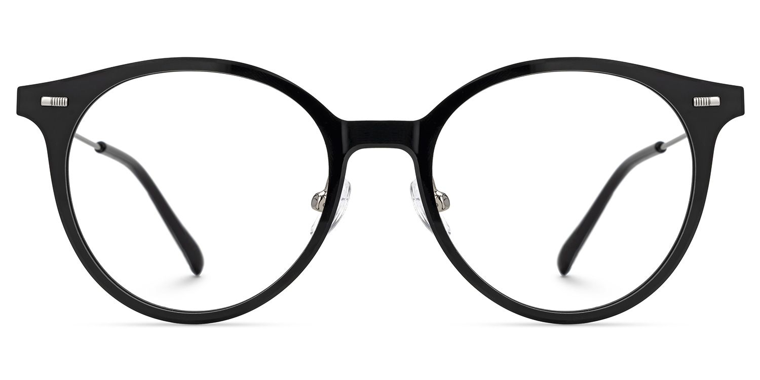 Black Round Narelle Eyeglasses with Full-Frame | Zeelool0