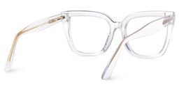 Mirta White Clear Square Glasses4