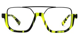 Oromiya Aviator Black Green Glasses0