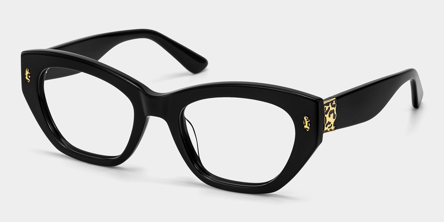 Dillon Black Cat-Eye Glasses | ZEELOOL3