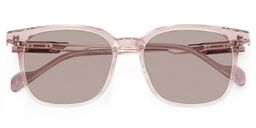 Chloe Square Pink Clear Glasses1
