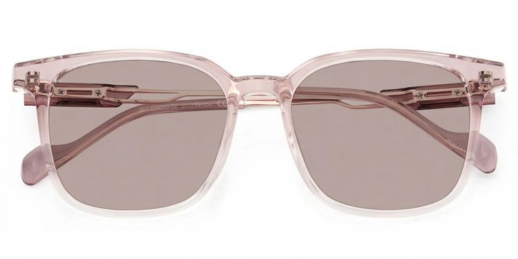 Chloe Square Pink Clear Glasses