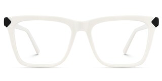 Denver Rectangle White Glasses1