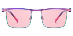 Violet Browline Iridescent Glasses0