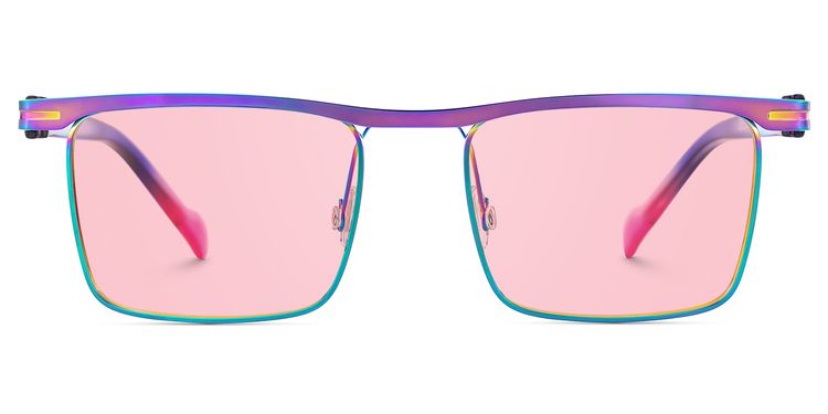 Violet Browline Iridescent Glasses