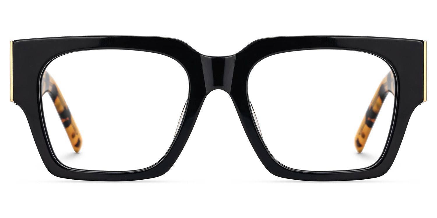Dedee Square Large Thick Black Glasses & Frames for Men0