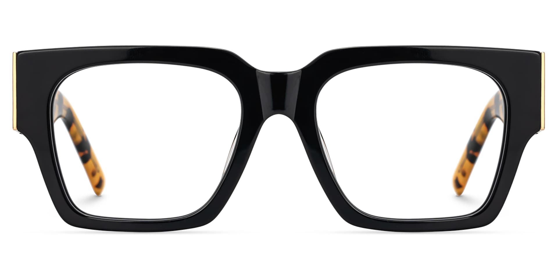 Dedee Square Large Thick Black Glasses & Frames for Men0