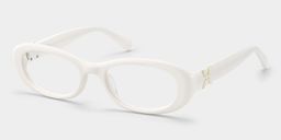 Catherine White Oval Glasses3