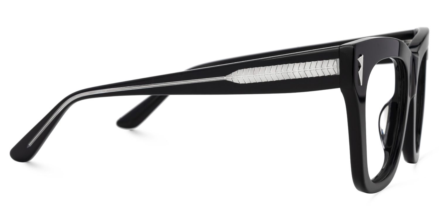 Grabar Black Square Frames Glasses for Women | Zeelool2