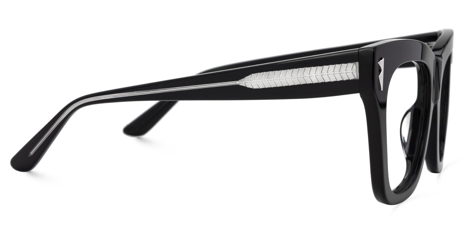 Grabar Black Square Frames Glasses for Women | Zeelool2