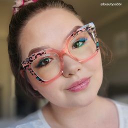 Malcolm Square Pink Leopard Glasses10