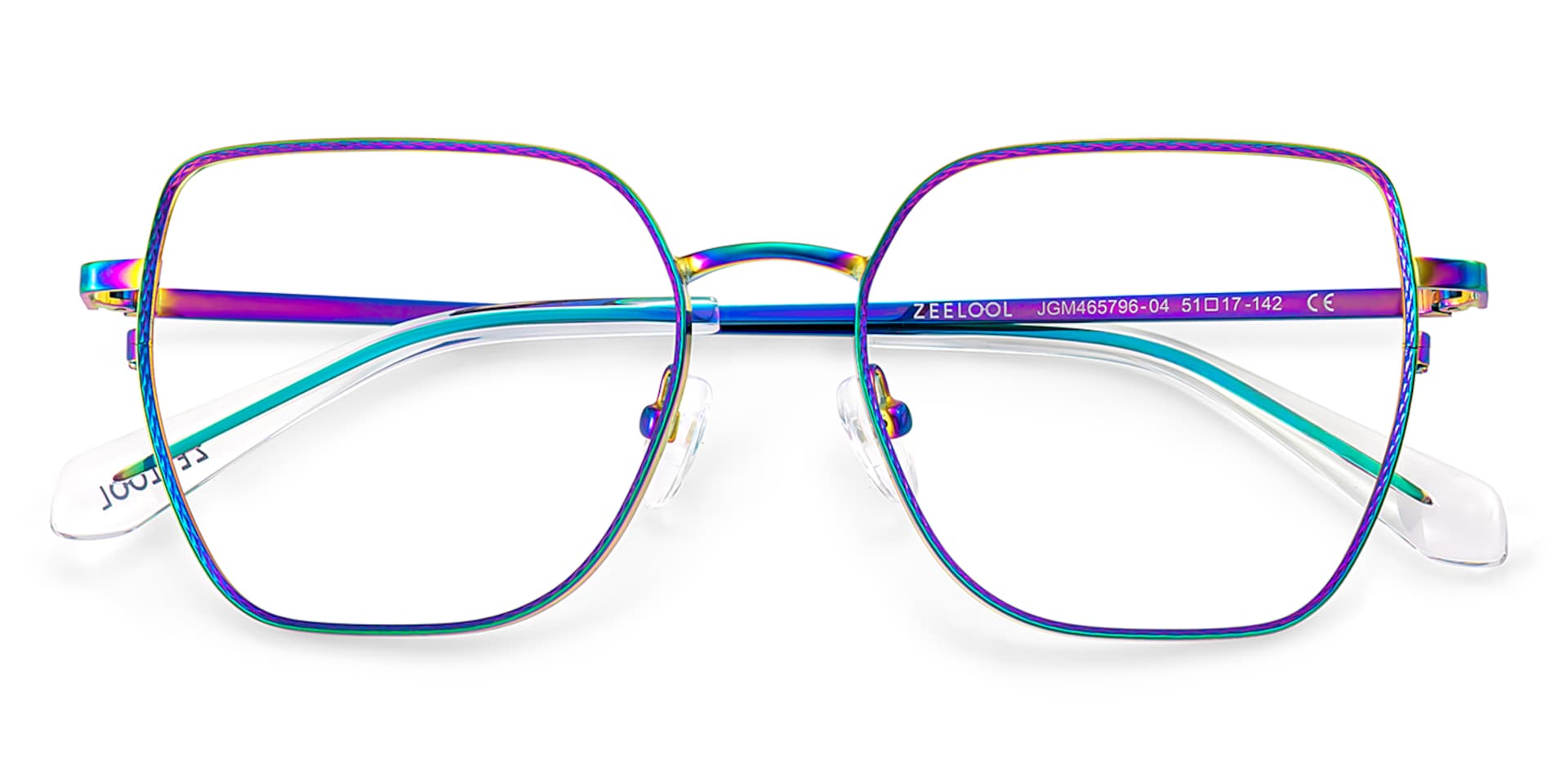 Fife Iridescent Full Frame Metal Prescription Glasses2
