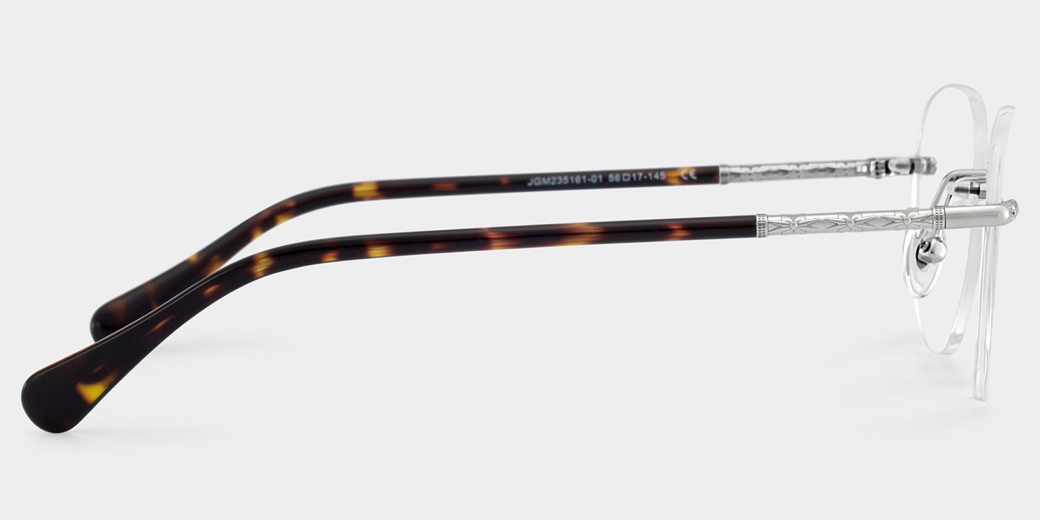 Jennifer Silver Frame Glasses with Round Frame Online | ZEELOOL3