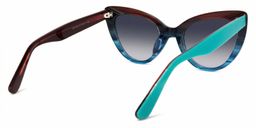 Claudette Cat Eye Blue-Green Glasses4