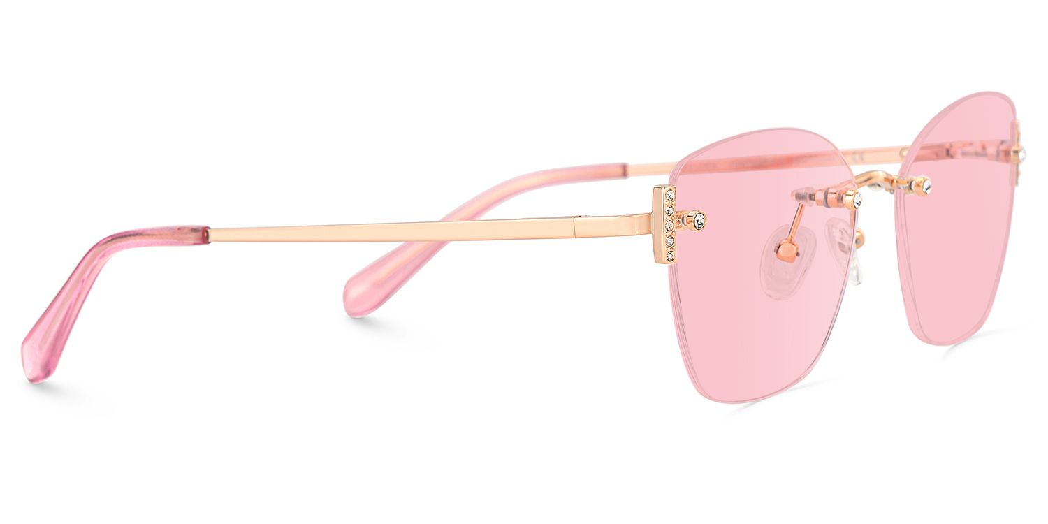 Jaxon Rectangle Rose Gold Frame Sunglasses Online Sale | ZEELOOL