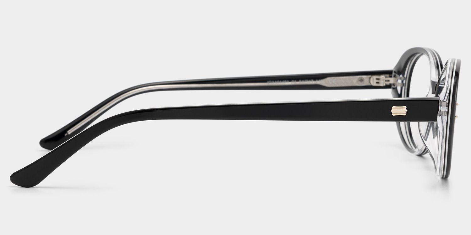 Lennon Black Oval Glasses | Retro Varsity Athleisure4