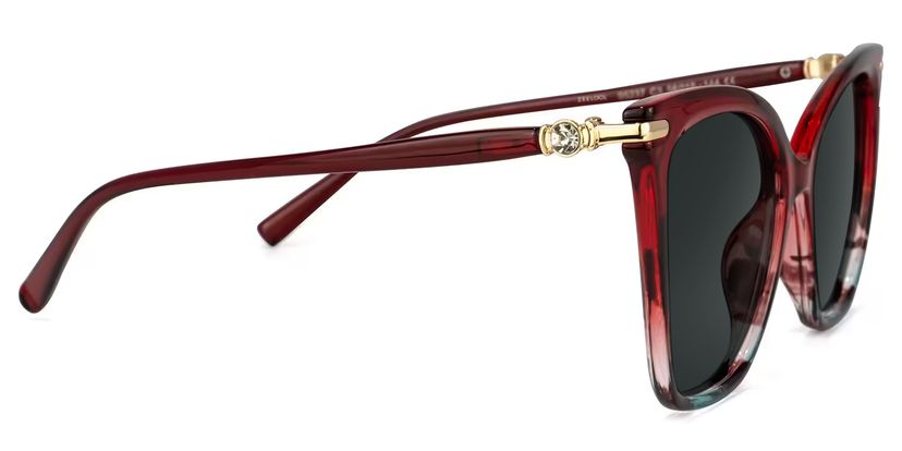 Lamar Butterfly Red Sunglasses and Two-Tone Frames display picture 1