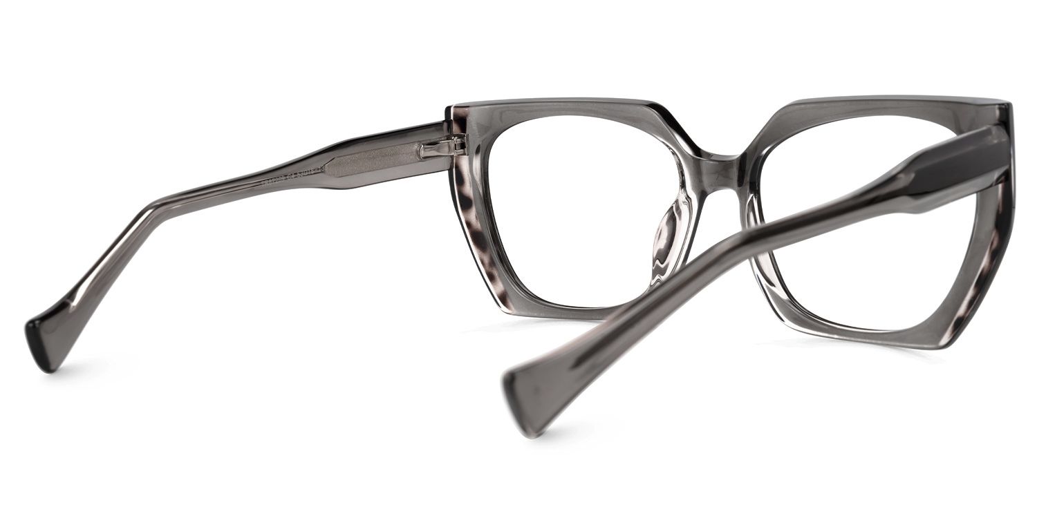 Geometric Sallyann Gray Glasses on sale -Zeelool Glasses3