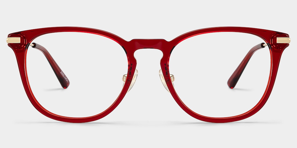 Laura Square Red Glasses