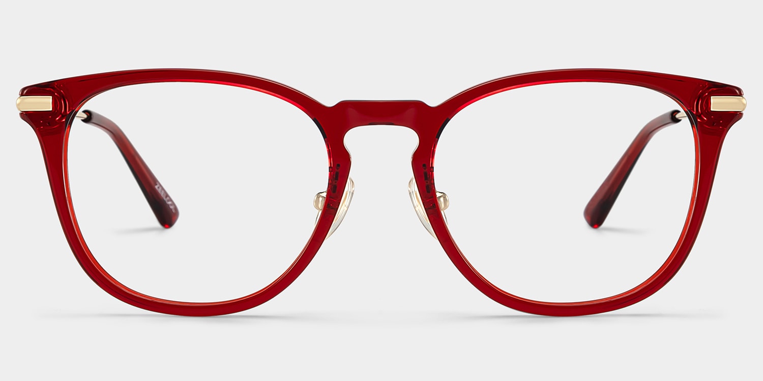 Laura Square Red Glasses