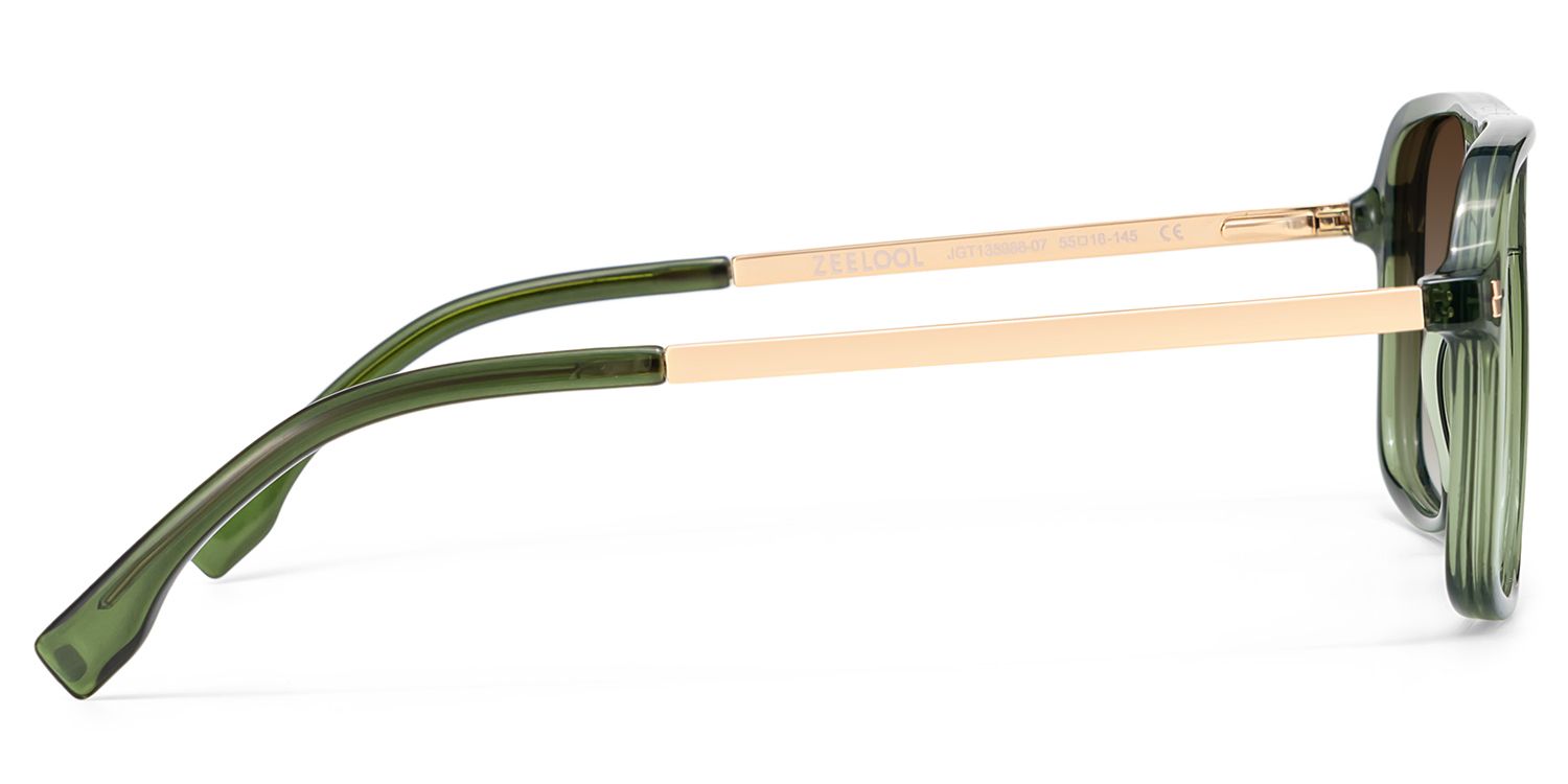 Aviator Kilworth Green Glasses deals -Zeelool Glasses