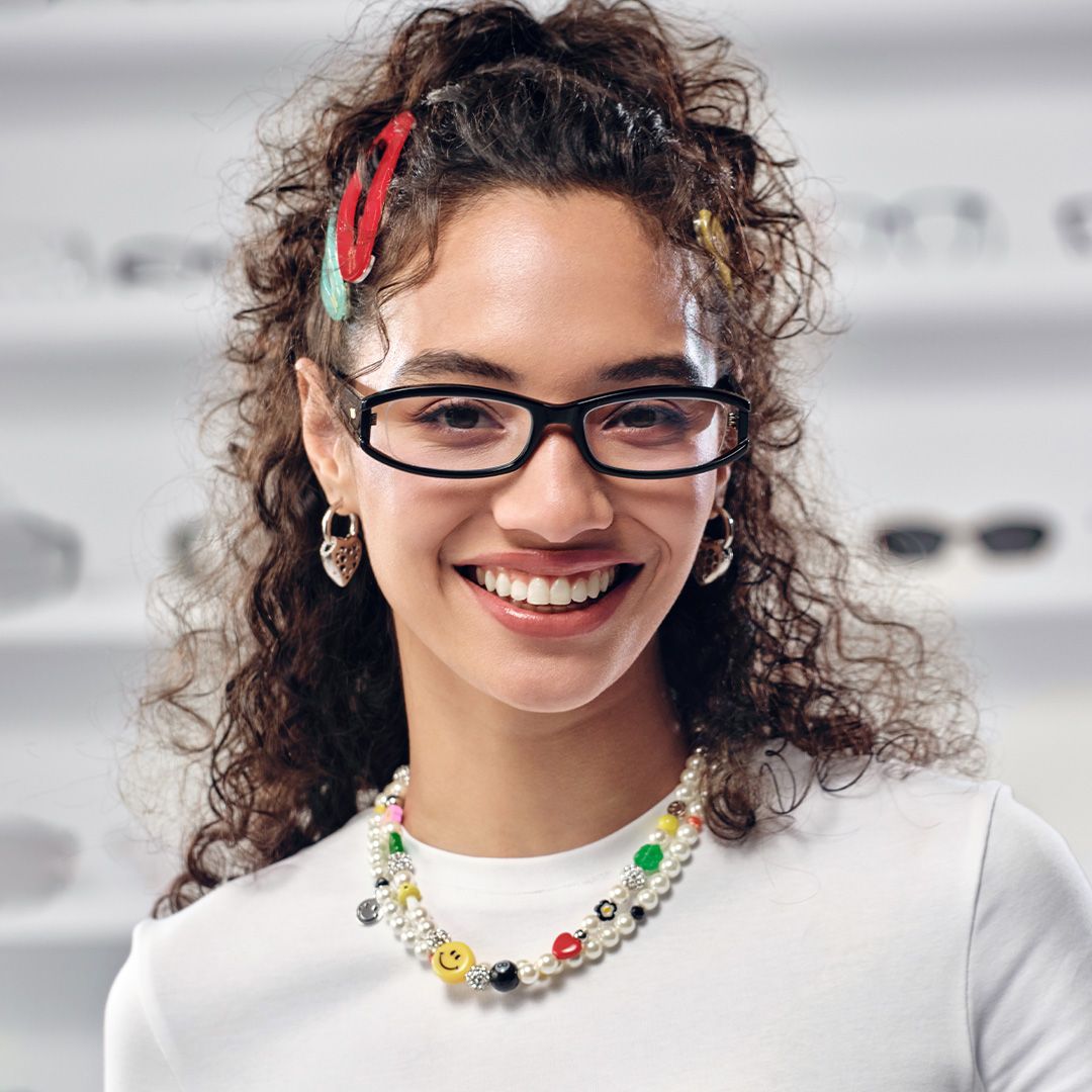 Willow Thick Black Rectangle Glasses for Teenager | ZEELOOL7