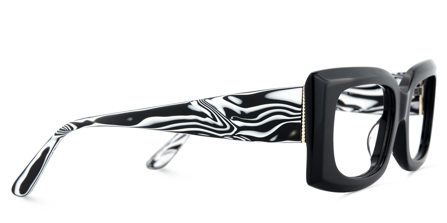 Orduno Black Rectangle Shape Eyeglasses | Zeelool4