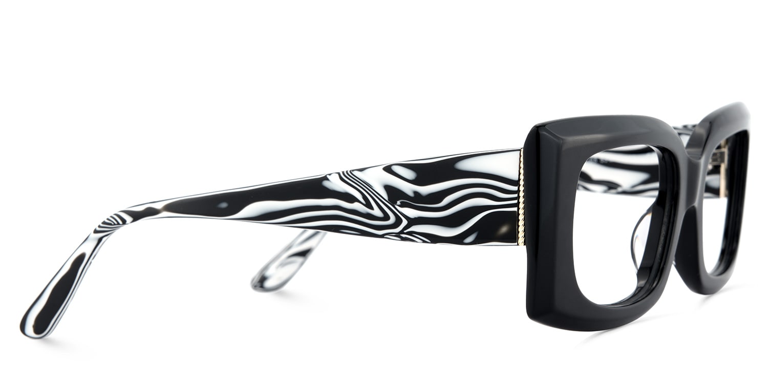 Orduno Black Rectangle Shape Eyeglasses | Zeelool4