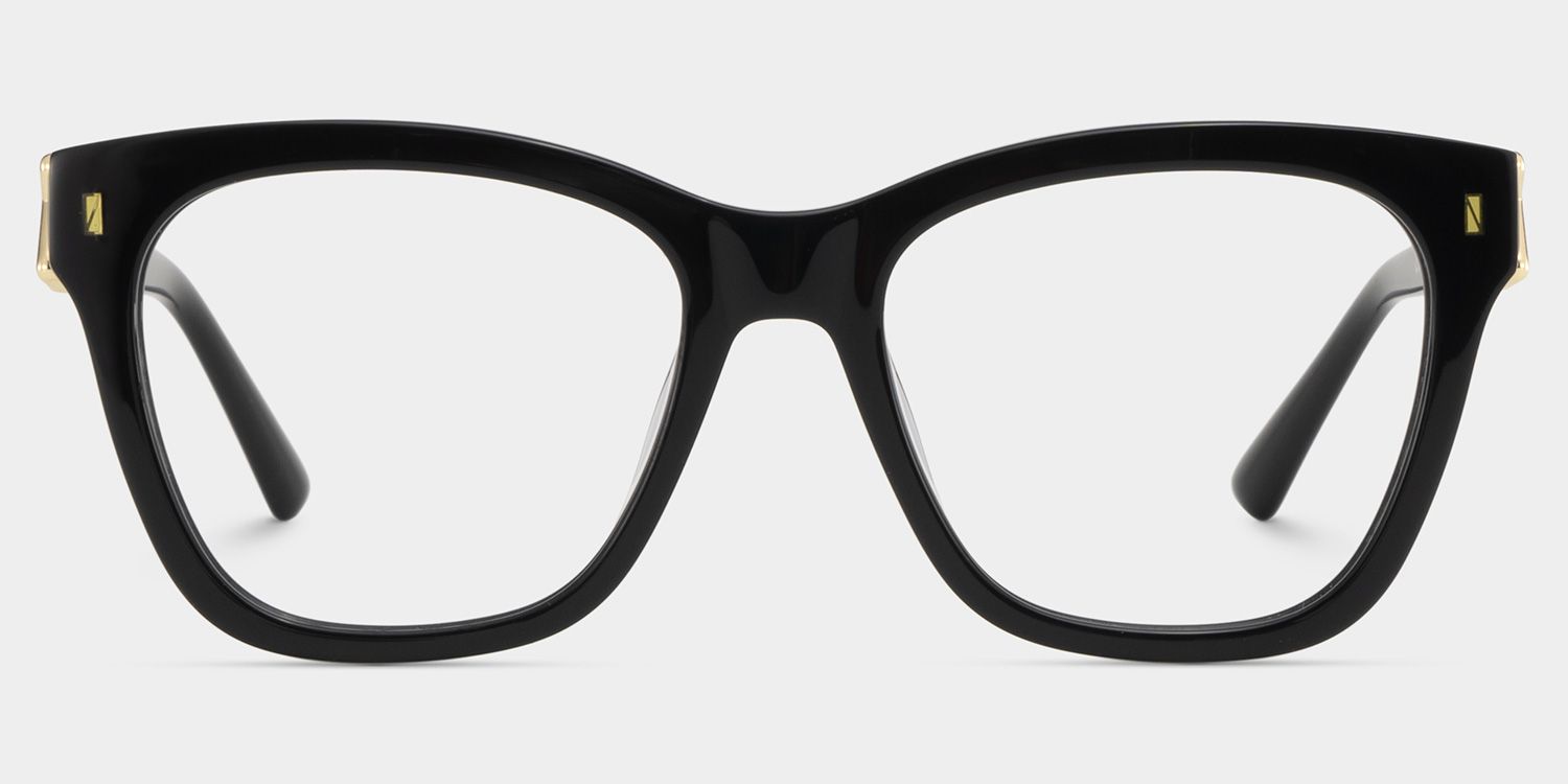 Square Black Eyeglasses- Mae Acetate Frame Glasses1