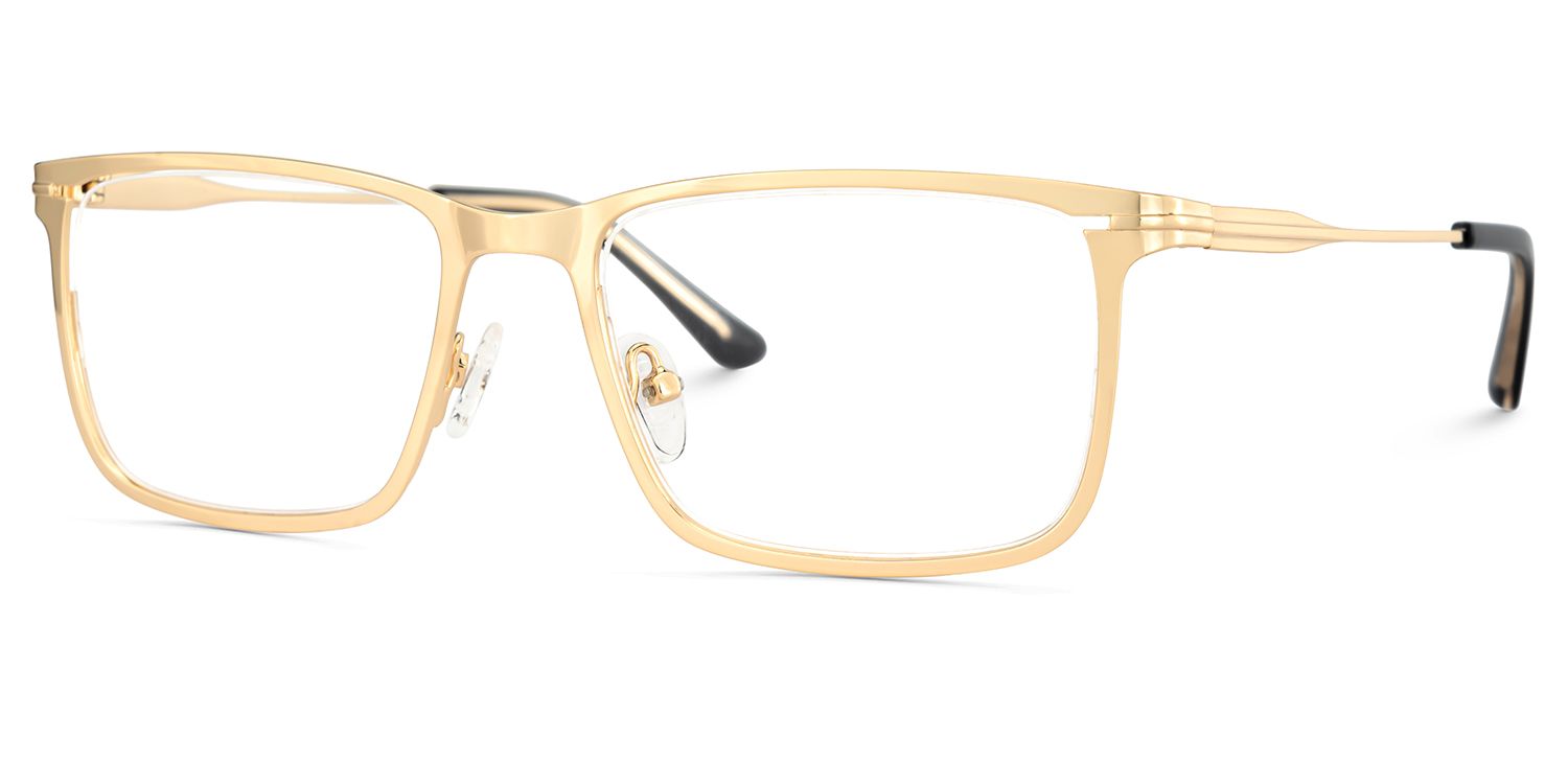 Gold Rectangle Frames With Adjustable Nose Pads3