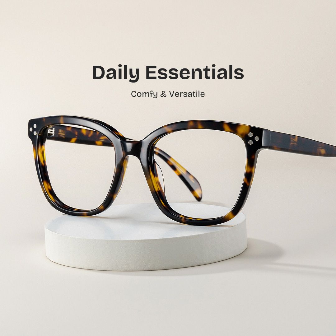 Scarlett Tortoise Frame Glasses with Square Frame Online | ZEELOOL0