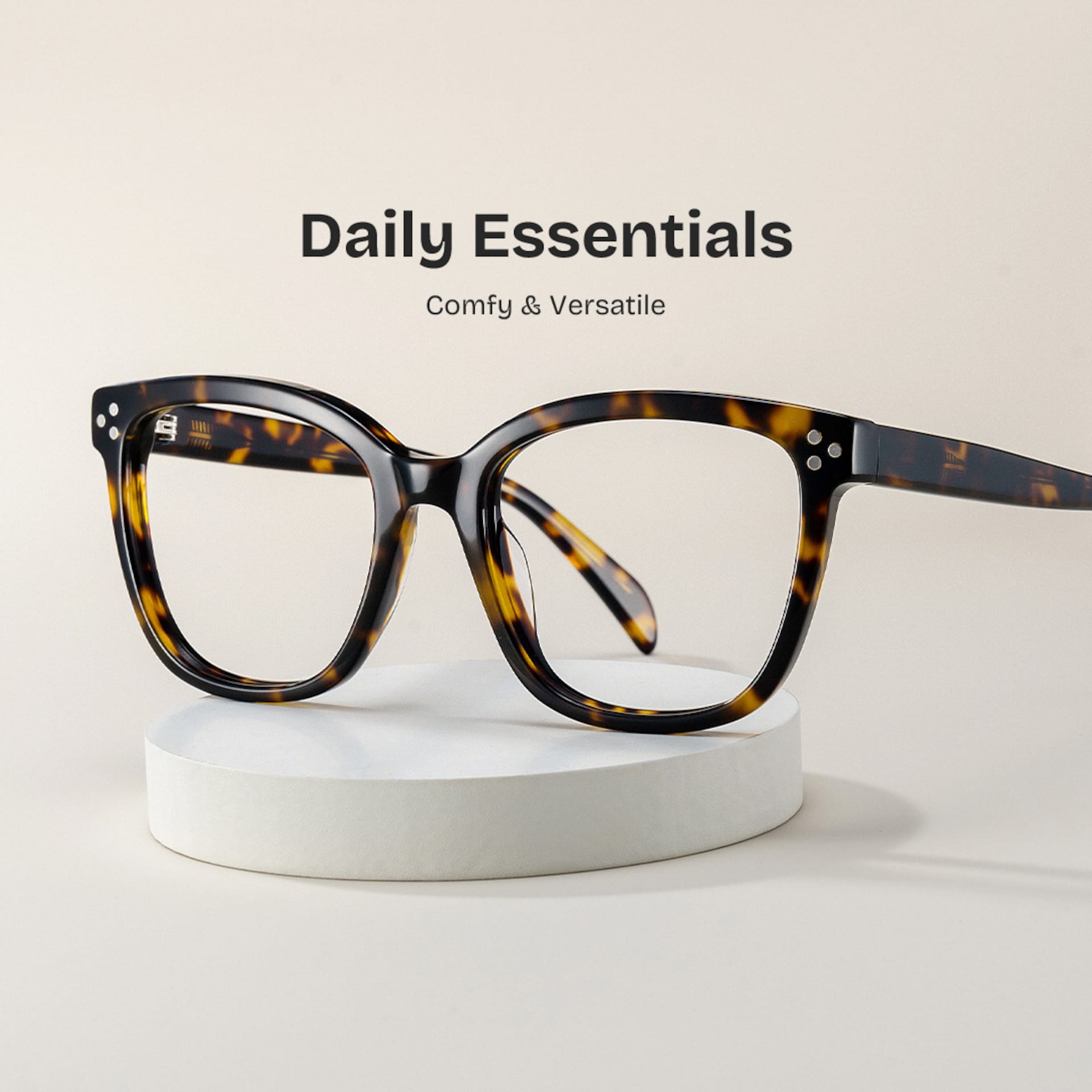 Scarlett Tortoise Frame Glasses with Square Frame Online | ZEELOOL0