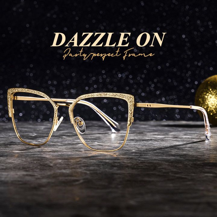 Javier Rectangle Gold Glasses