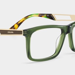 Morgan Rectangle Green Glasses5