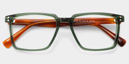 Griffin Rectangle Green Brown Glasses2