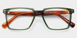 Griffin Rectangle Green Brown Glasses2