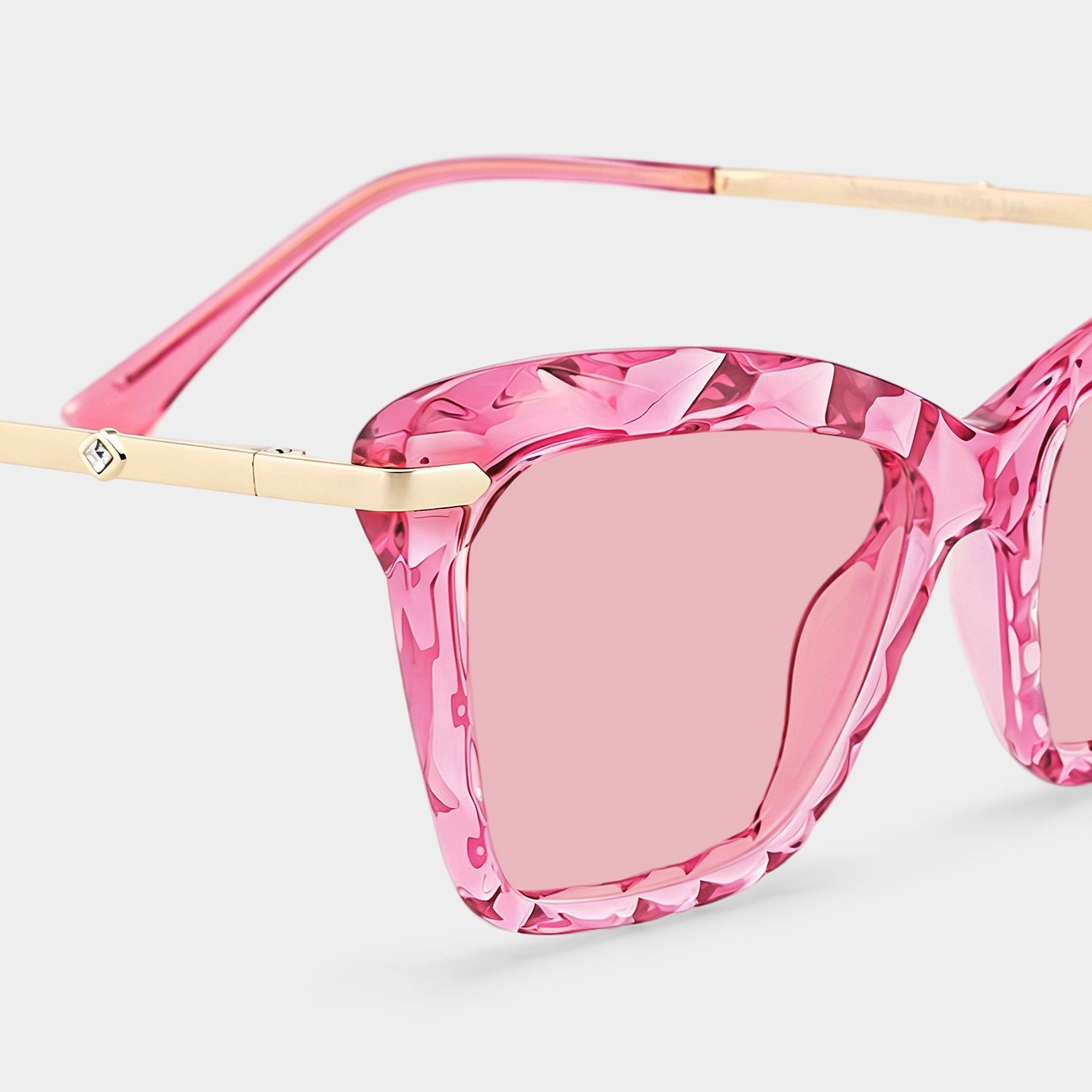Juliet Rectangle Style Pink Frame Sunglasses | ZEELOOL4