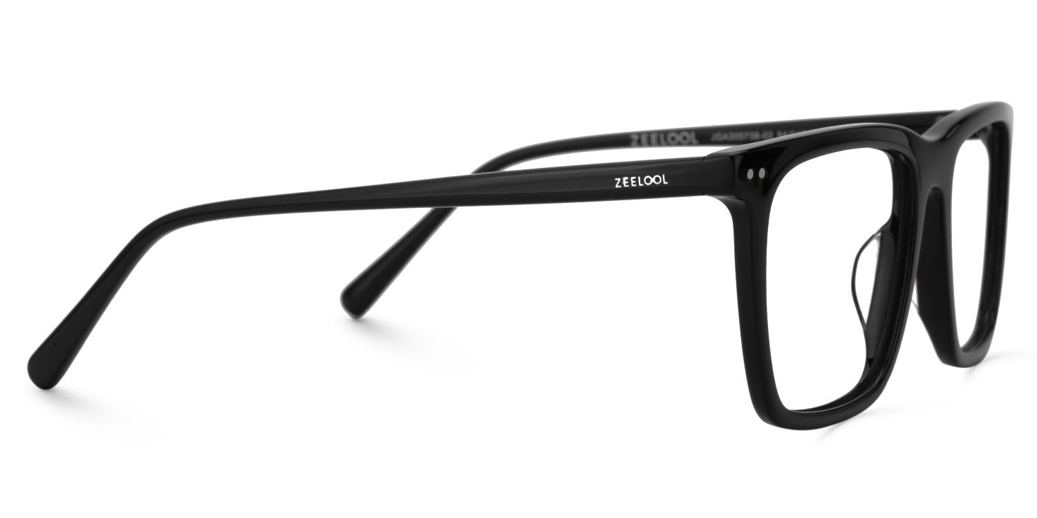 Frantz Thin Black Square Glasses For Men | Zeelool4